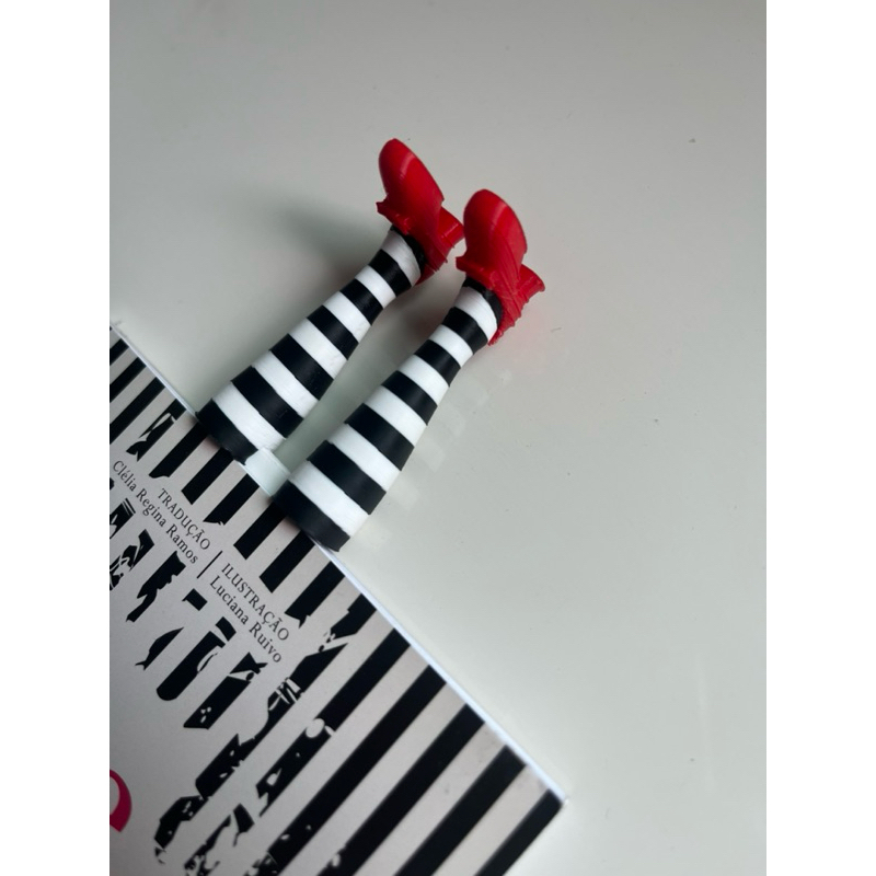 Marcador de paginas Alice -I Branco l Magico de Oz l Bruxa das Impressão 3D l Decoração Geek Leitura