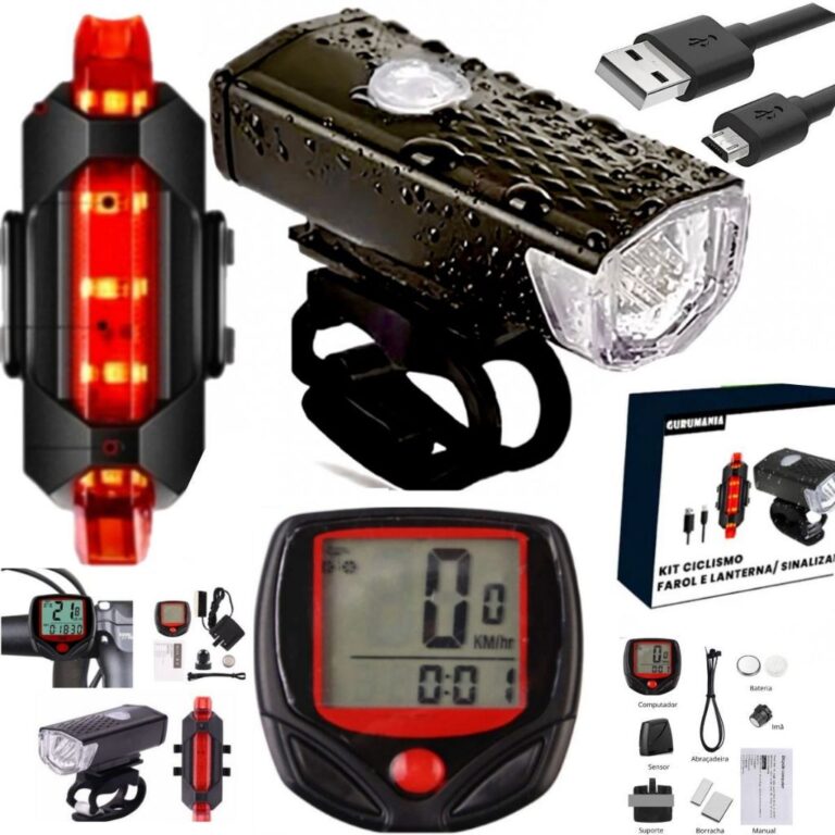 Farol Lanterna Bike Velocimetro com Fio Bicicleta 