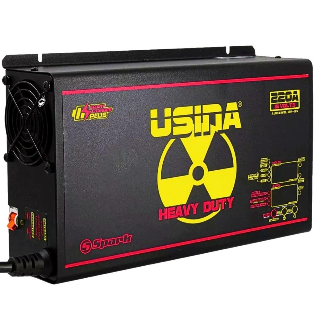 Fonte Spark Usina 220A Heavy Duty 12V Bivolt – Voltímetro e Amperímetro