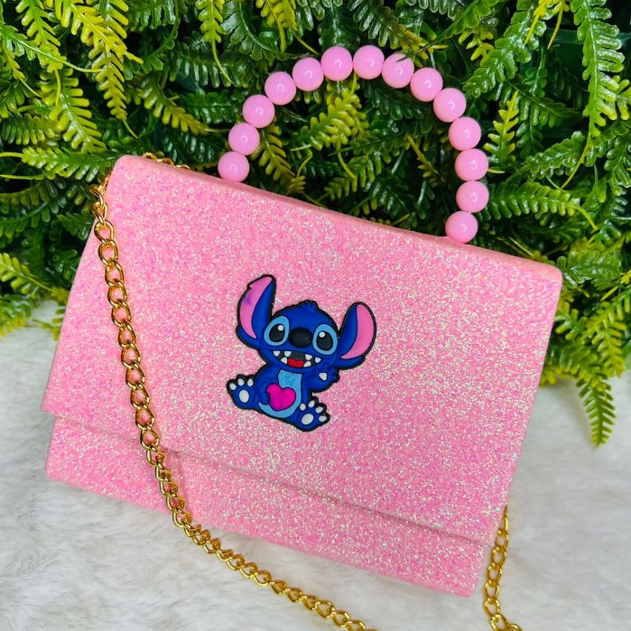 Bolsa stitch infantil menina /bolsinha blogueira i