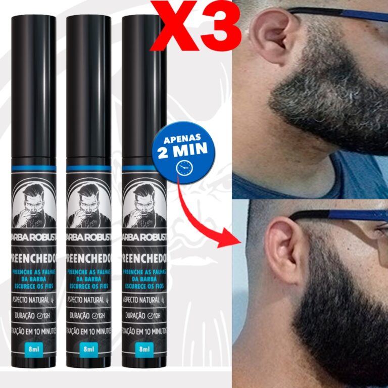 Preenchedor de Barba Robusta Preenche as Falhas e 