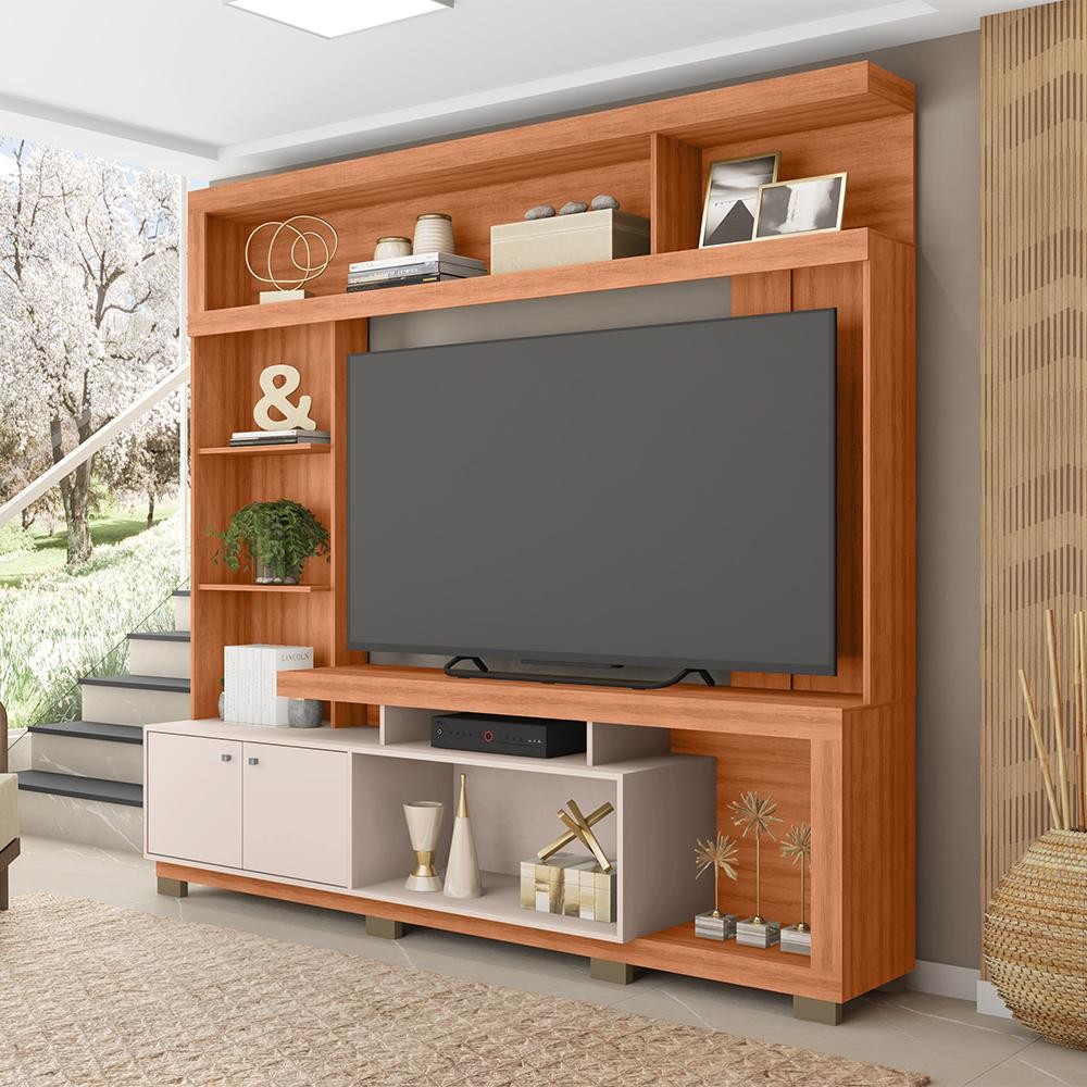 Estante Home Bambam Marrom Para TV até 65 Polegadas Caemmun