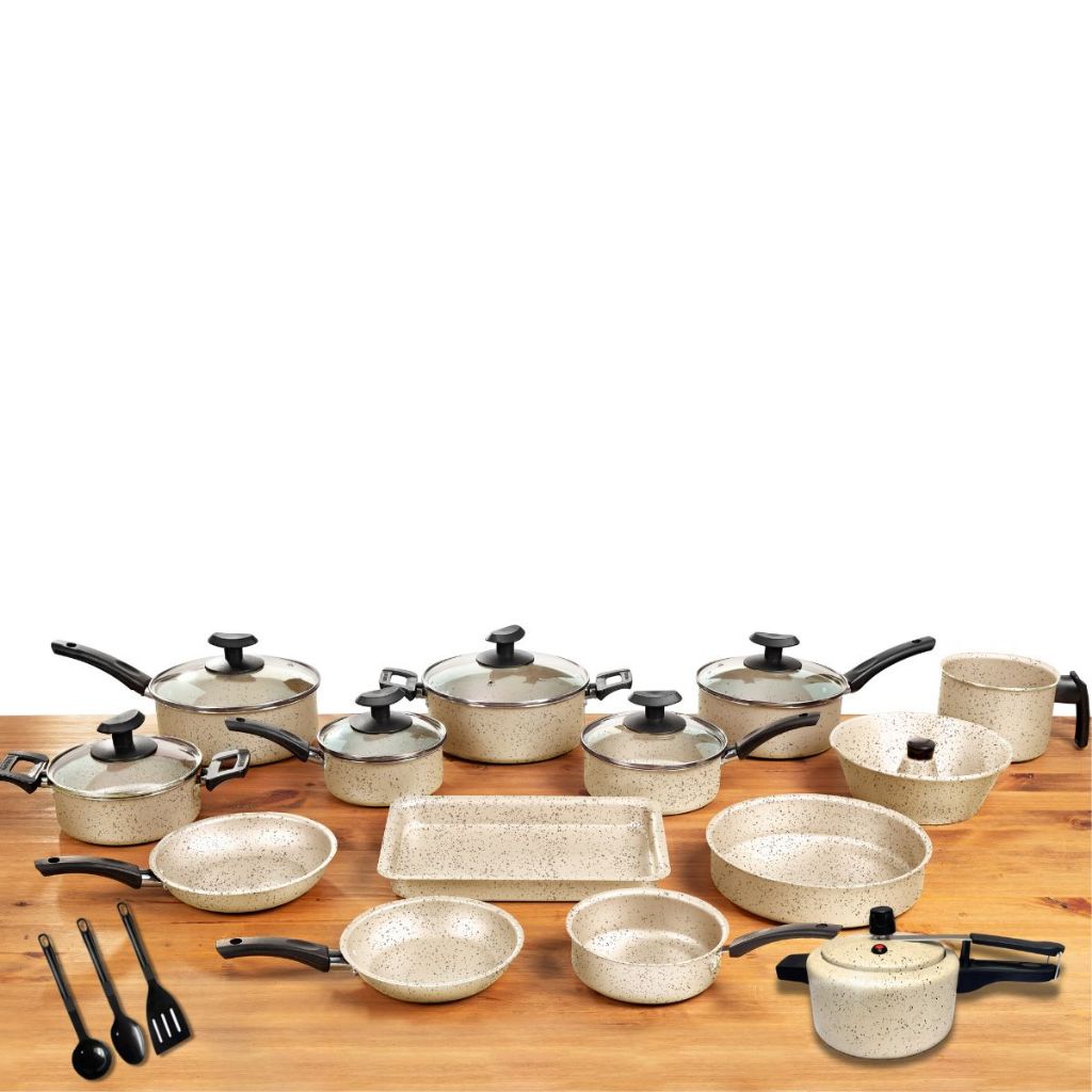 Jogo de Panelas 13 Peças + Panela de Pressão 2L Conjunto Teflon Antiaderente Frigideira Caçarola