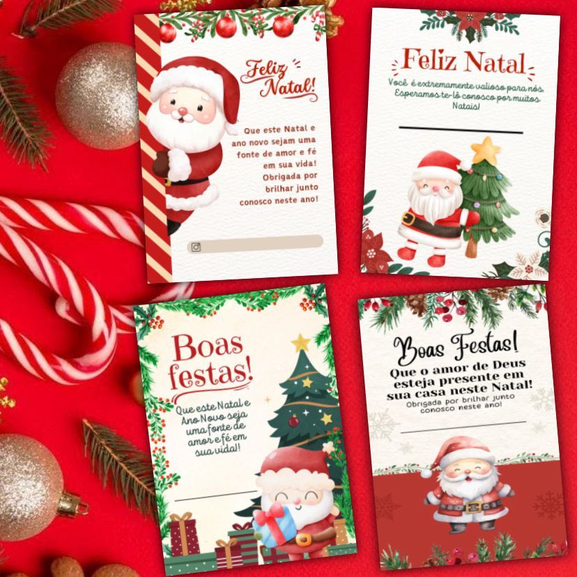 50 ou 100 unids. Cartão de Agradecimento ao Cliente , Tags, Cartões ao Cliente Tema Natal  (Papel Br