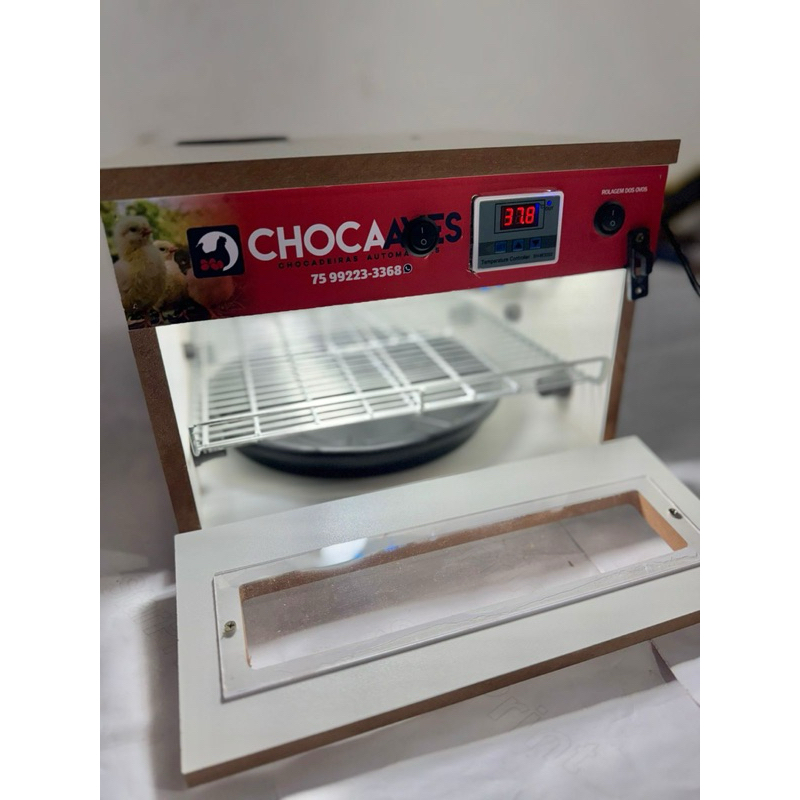 Chocadeira BIVOLT COM OVOSCÓPIO de 36 a 42 Ovos automática e digital