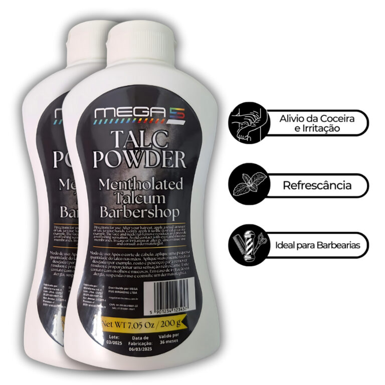 Kit 2 Talco Ultra Fino Cabelo Corte Barbearia Sal�