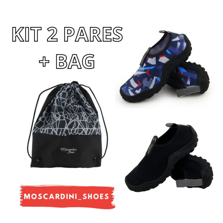 Kit aquatico de 2 sapatilhas neoprene com sola ant