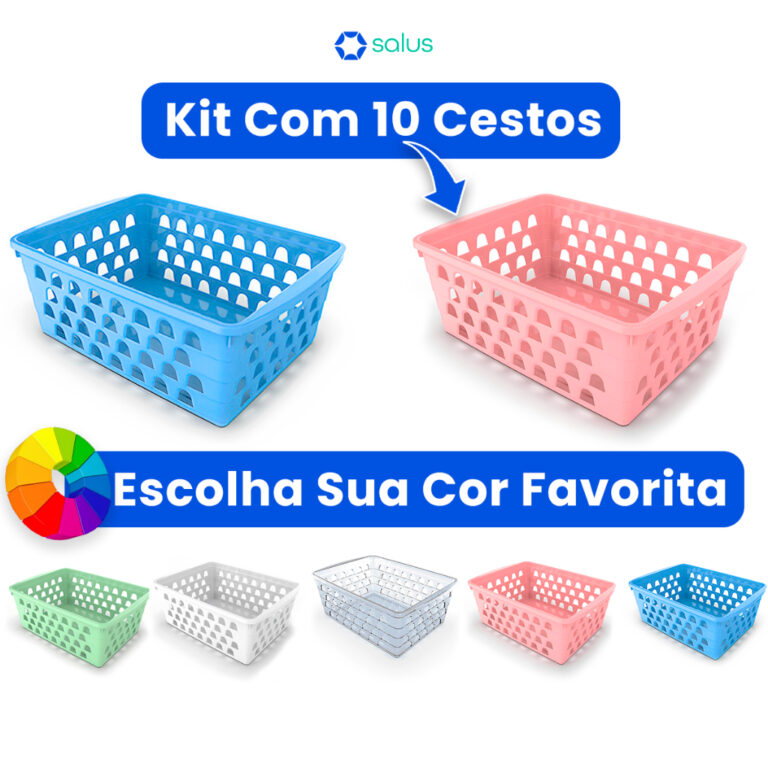 Kit 10 Cestos Organizadores Multiuso Diversas Core