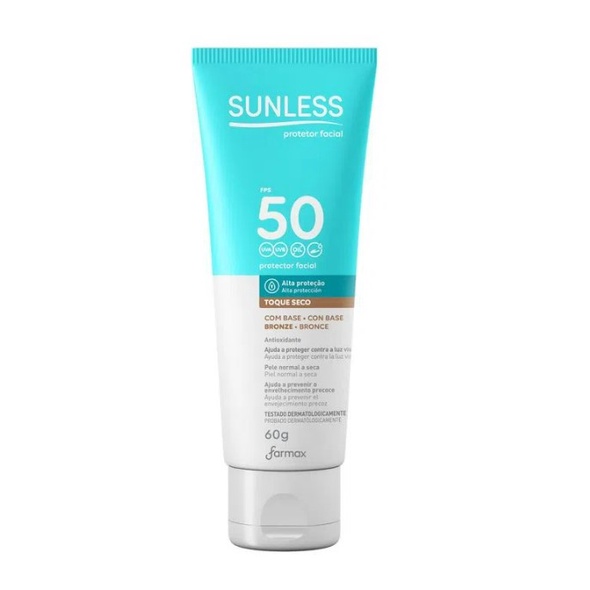 Protetor Solar Facial Sunless Fps50 C/ Base Bronze