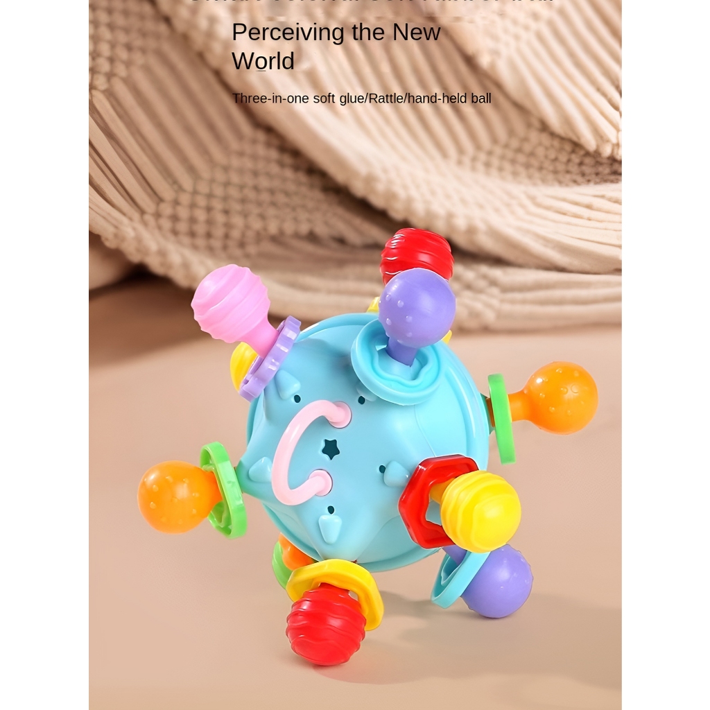 Bola de preensão para bebês, mordedor para crianças pequenas, brinquedo de exercício de preensão par