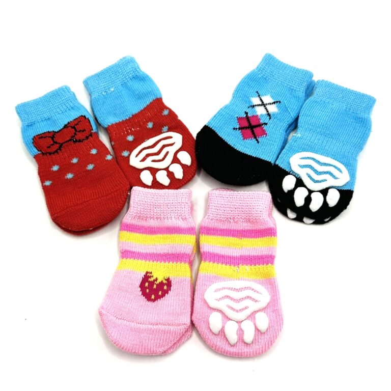 Meias Antiderrapantes Para Cães 4pcs Controle De 