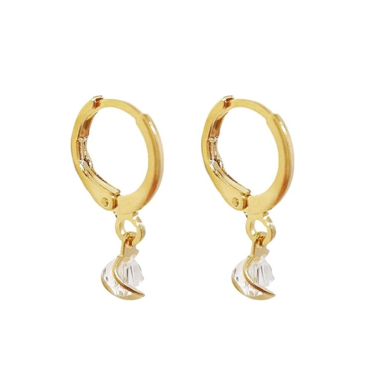 Brinco de Argola com Cristal Aro na cor Cristal Ba