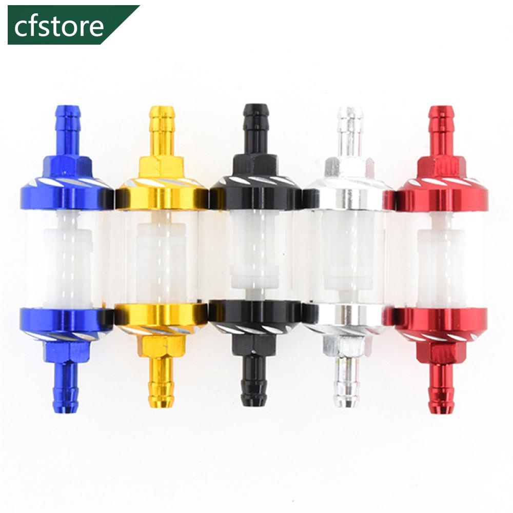 CNC Aluminum Alloy 8mm Motorcycle Glass Gas Fuel Gasoline Oil Filter Moto for ATV Dirt Pit Bike Moto