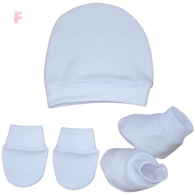 Kit Enxoval Bebê Luva Touca Sapato Recém Nascido