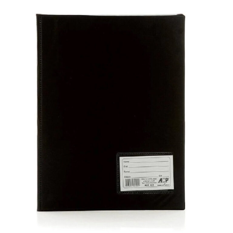 Pasta Catálogo Preta c/ 50 Envelopes Plásticos F