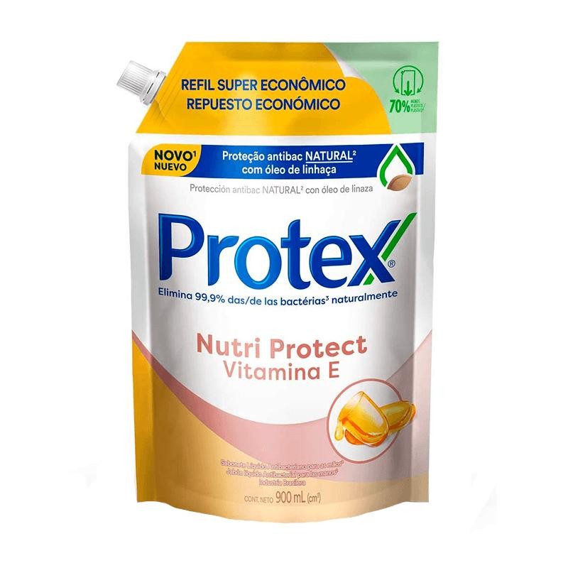 Refil Sabonete Líquido Para as Mãos Protex Nutri Protect Vitamina E 900ml