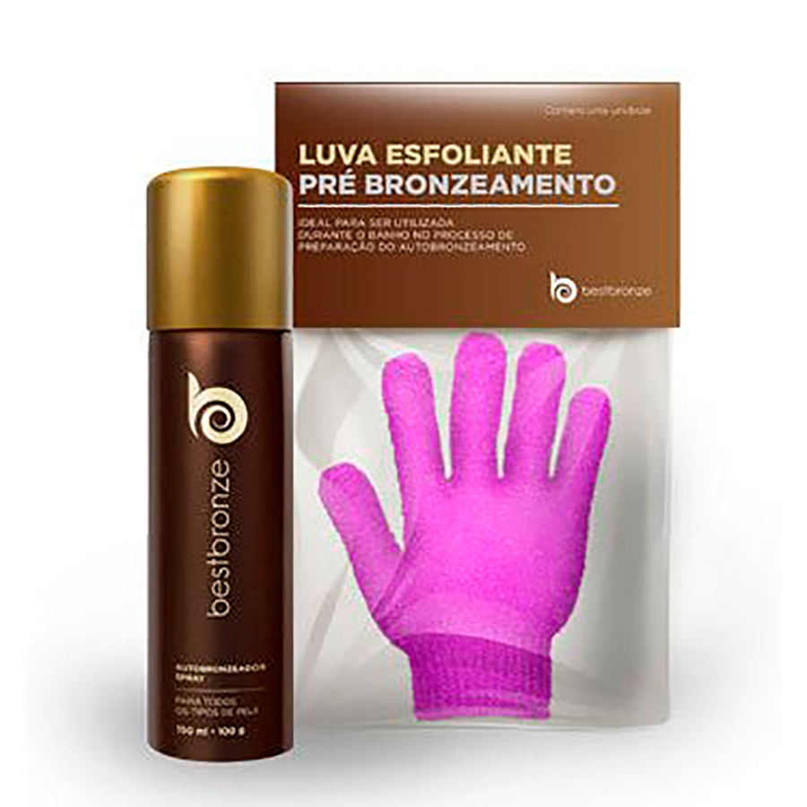 Autobronzeador Spray 150ml + Luva Esfoliante Pré Banho – Loja Oficial Best Bronze