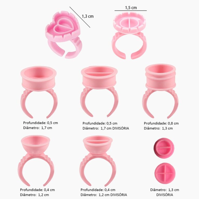 100un Anel Batoque Descartável Cola Micropigmenta