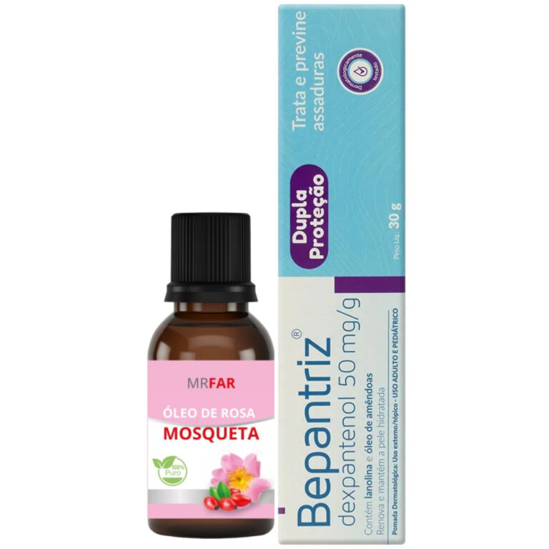 kit óleo de rosa mosqueta 30ml MRfar 100% puro+ c