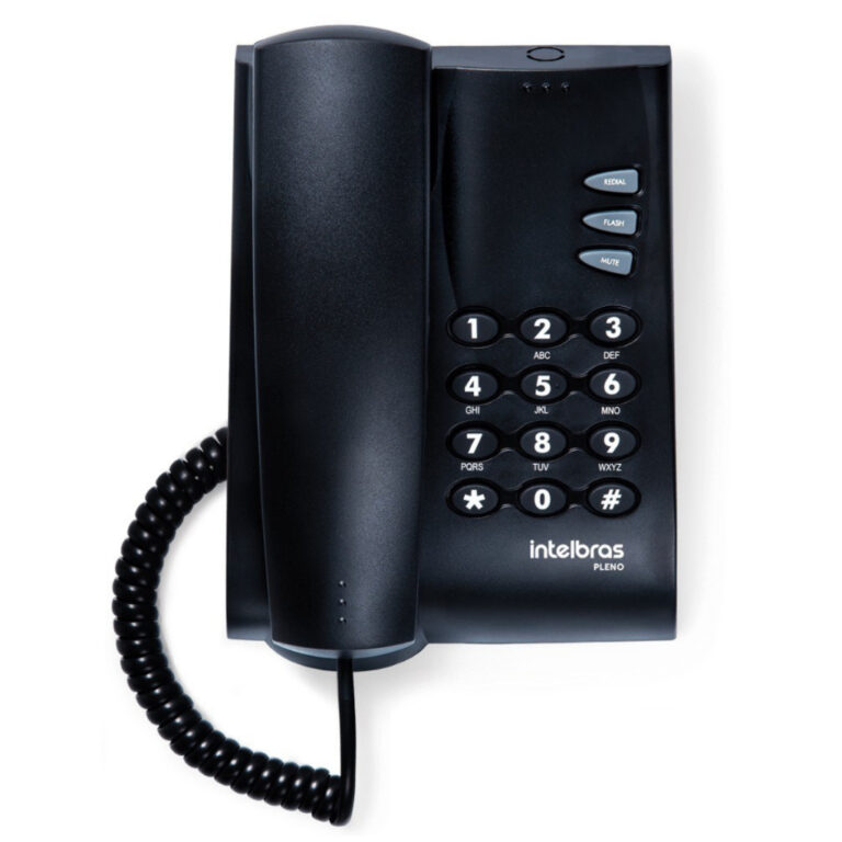 Telefone Pleno Intelbras Com Fio Preto