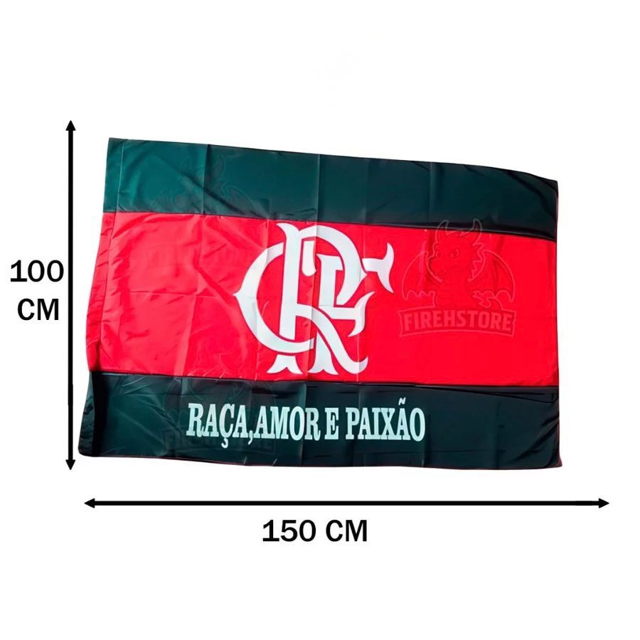 Bandeira de Time de Futebol: 150x100cm – 100% Poliester