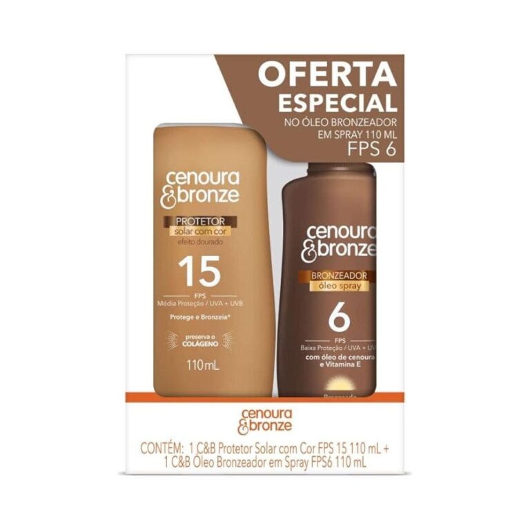 Kit Cenoura E Bronze Protetor Solar Cor Fps15 Óle