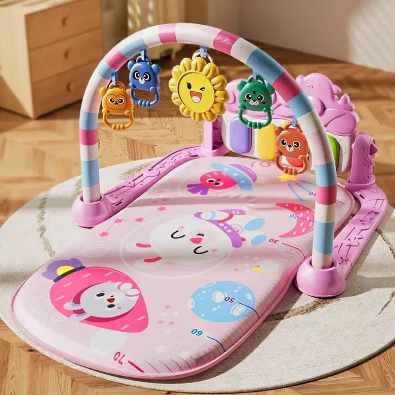 Tapete de brinquedo para engatinhar com pedal de piano para bebês–6821
