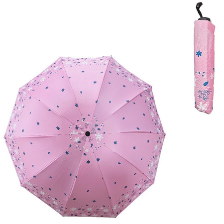 Chuva de Estilo: Sombrinha Floral Rosa Reforçada