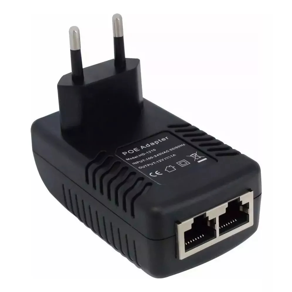 Fonte Poe Compacta 24v 1a Access Point Roteador Rj45 Bivolt Ubiquiti Mikrotik NanoStation AirGrid An
