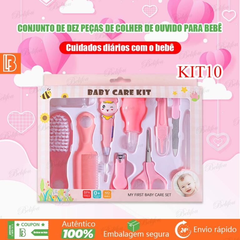 Kit de Higiene para Bebê 10 Peças Recém Nascido