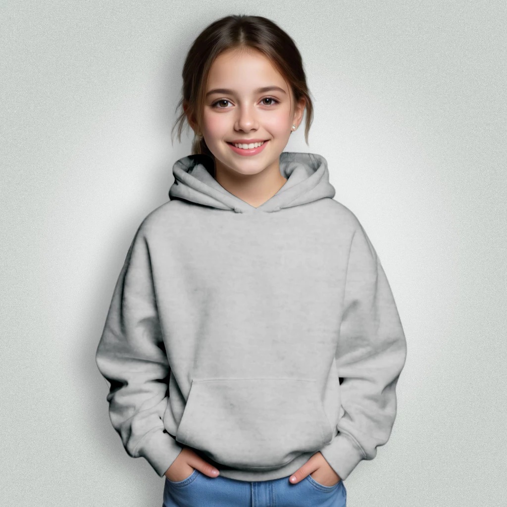 Blusa De Frio Moletom Canguru Infantil Juvenil Liso Com Capuz Bolso Flanelado Escolar