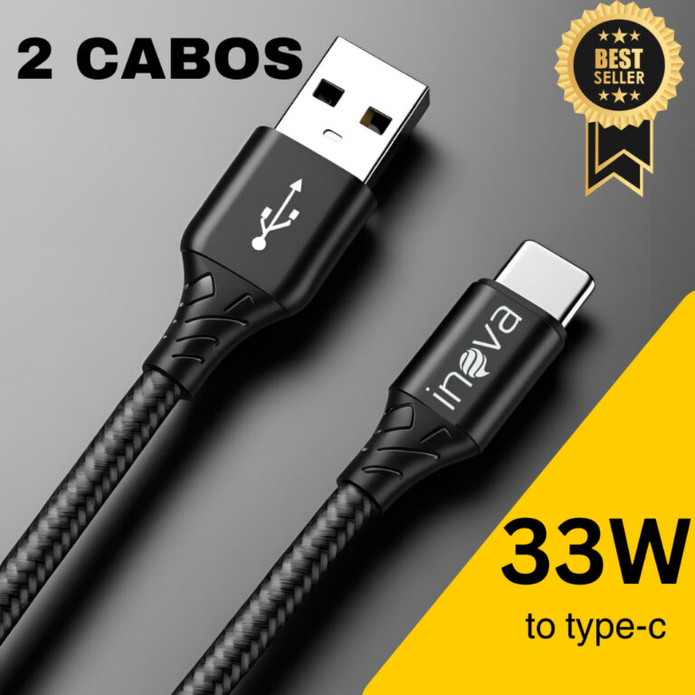 KIT 2 CABOS TIPO-C ULTRA RÁPIDO xiaomi/samsung/mo