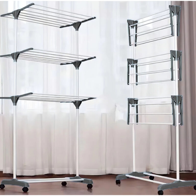 Varal de Chão Grande com 3 Andares, Prateleiras D