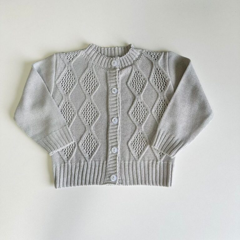 Cardigan Casaquinho Infantil Tricô Bebê Aran Cas