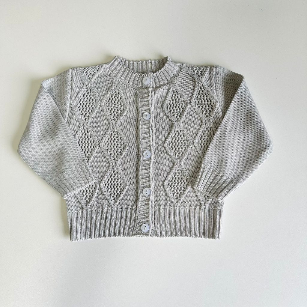 Cardigan Casaquinho Infantil Tricô Bebê Aran Casaquinho Bebê Blusa Confortável Menino e Menina