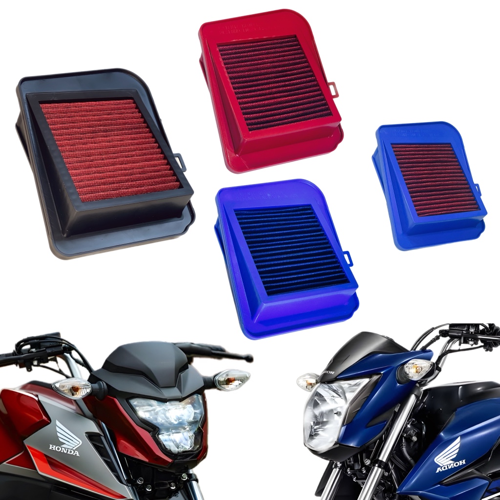 Filtro Ar Esportivo Lavável Titan / Fan 150 / 160  2014 Até 2025 *SEM MOLDURA*
