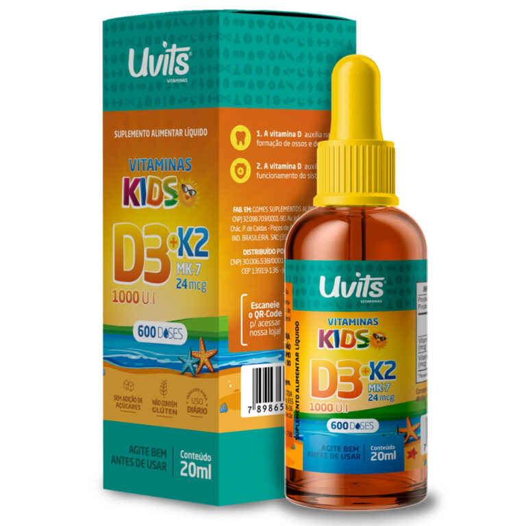 Vitamina D3 K2 Infantil 20ml 600 Doses – Uvi