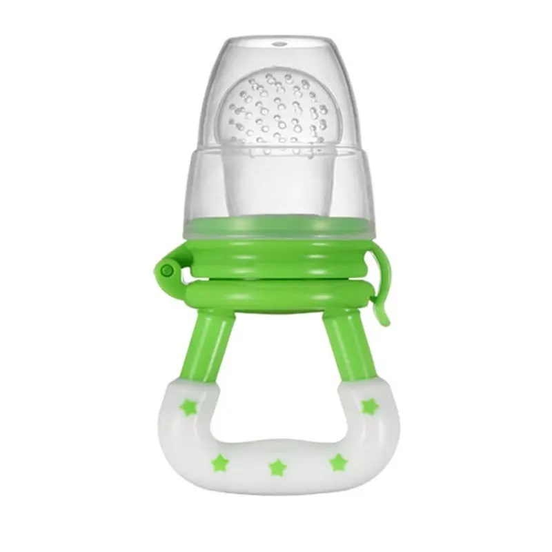 CHUPETA ALIMENTADORA INTRODUÇÃO ALIMENTAR SILICONE FRUTAS LEGUMES E VEGETAIS COR: VERDE