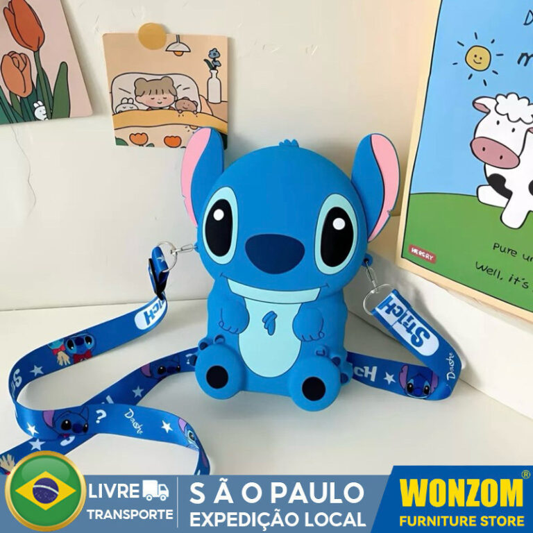 BOLSINHA DO STITCH ROSA E AZUL