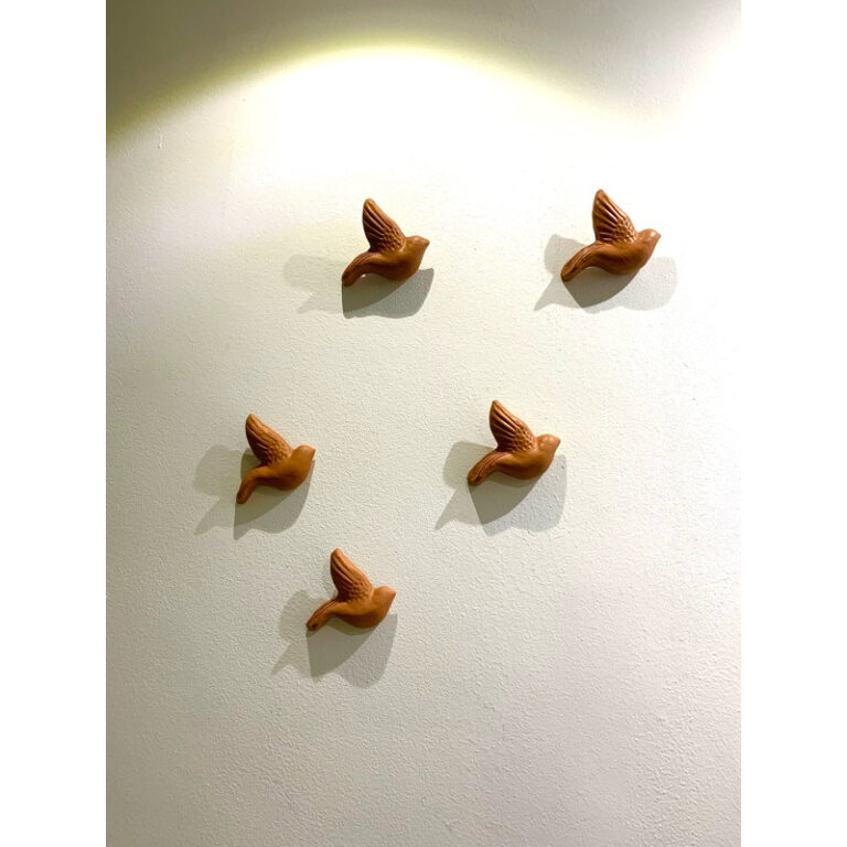 Conjunto com 5 Andorinhas em Cerâmica