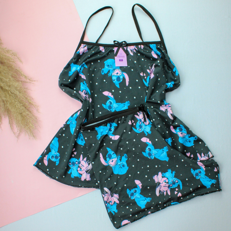 Short Doll Feminino Personagens Estampado Pijama A