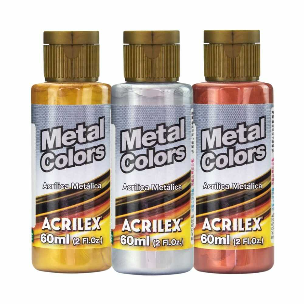 60ml Tinta Metal Colors Acrilex Acírilica Metalica – Escolha A Cor + Nota Fiscal