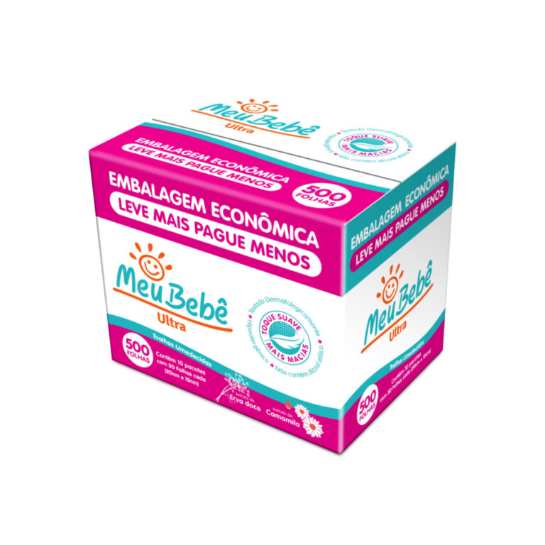 TOALHA UMEDECIDA PACK MEU BEBE ULTRA 500 FOLHAS &#