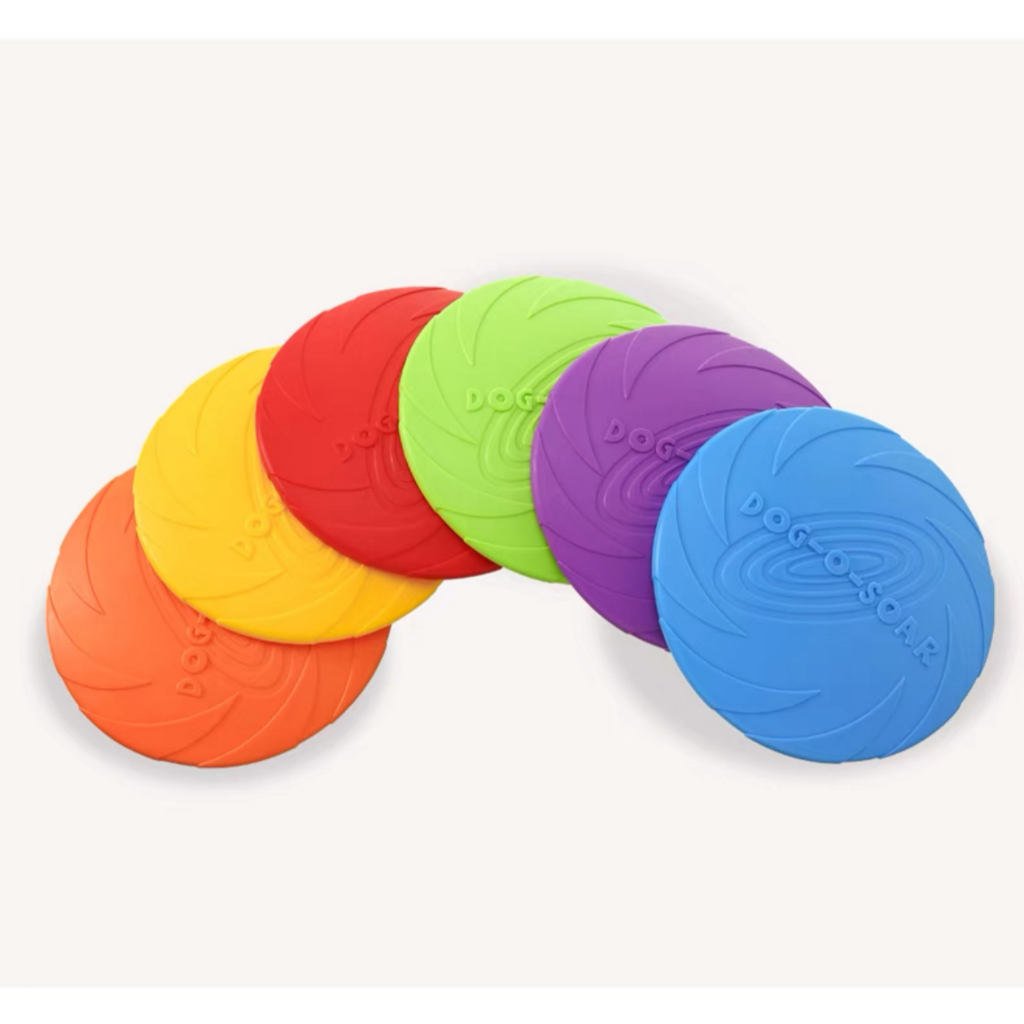 Kit Brinquedo Mini Disco Frisbee Borracha Cachorro Cães Pets
