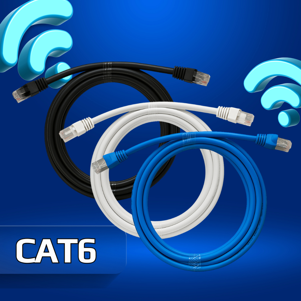 Cabo de Rede Cat6 Com Conector Blindado Alta Velocidade 2 a 15 Metros até 1000Mbps