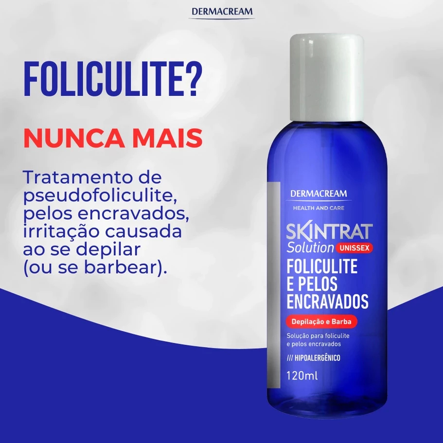 Skintrat Foliculite e Pelos Encravados Depilação e Barba 120ml – Dermacream Unissex