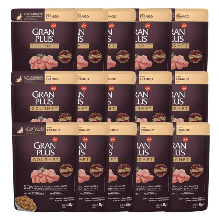 Caixa 18un Ração Úmida Granplus Sache Gato Trat