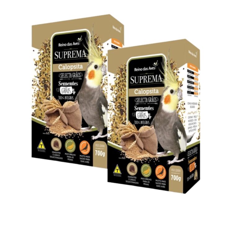 Kit 2 Suprema Selecta Grãos Calopsita 700g Reino 