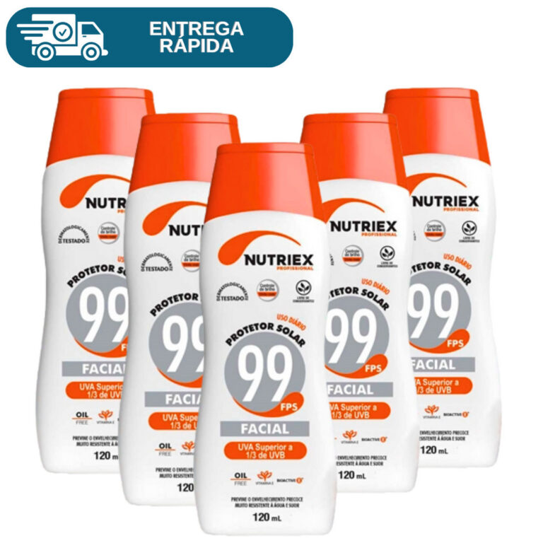 Kit 5 Protetor Solar Facial e Corporal Fps 99 120m
