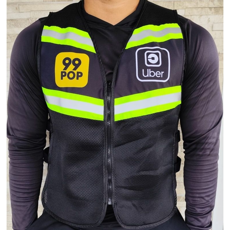 COLETE UBER -99  PARA MOTOQUEIRO FAIXA REFLETIVA REF 01